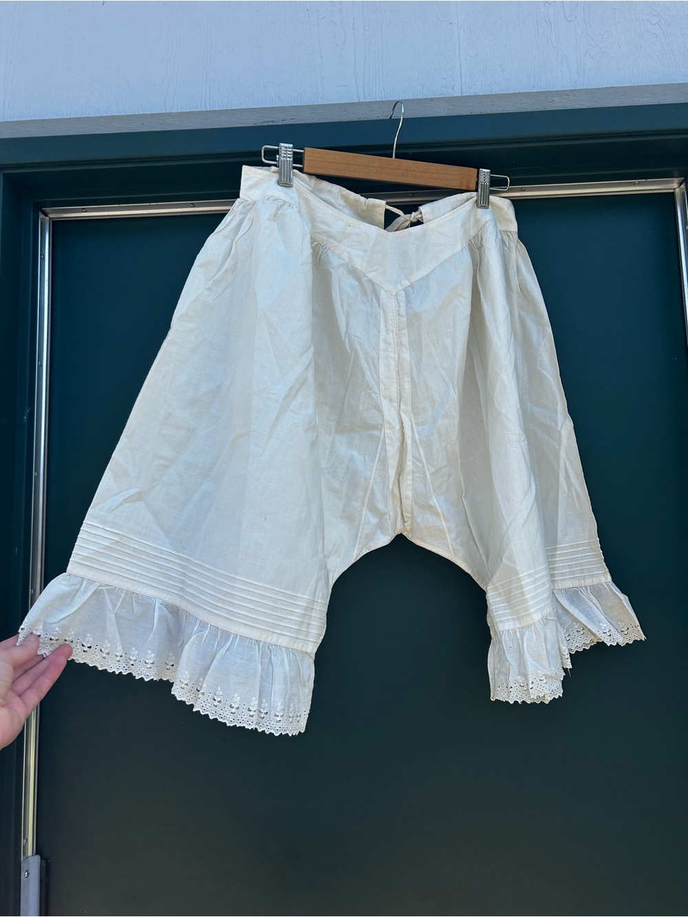Vintage- 1905-1910 Edwardian  White Lace Trim Bloomers eagle brand
